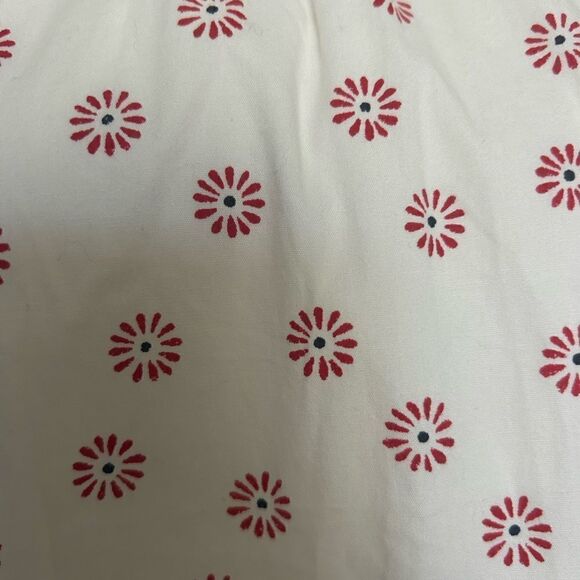 J. By J Crew Women’s Off White with Red Halter Top with Tie Neck Cotton Size 0 - Picture 2 of 11